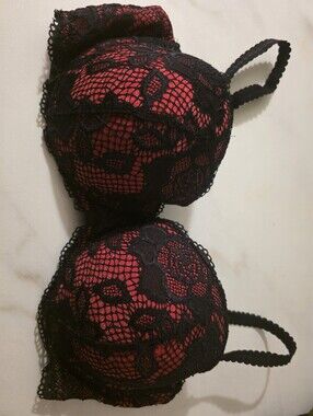 La Vie En Rose Black Lace Bra